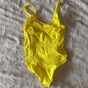 NWOT Yitty Fabletics Yellow Nearly Naked Shapewear Thong Bodysuit (XL/XXL)